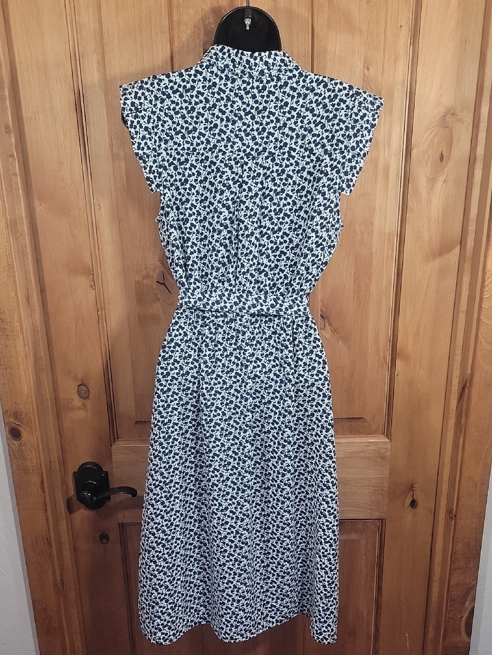 Monteau Blue Floral Button-Front Midi Dress - Picture 4 of 12